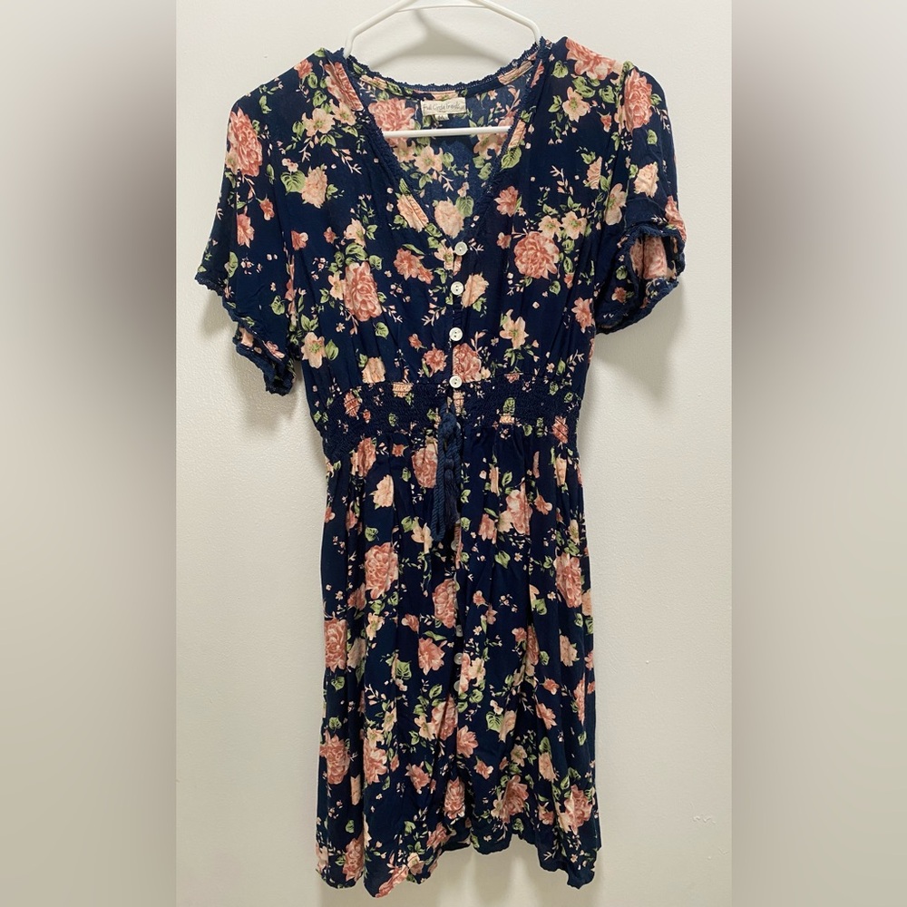 Full Circle Trends Floral Button-Up Dress